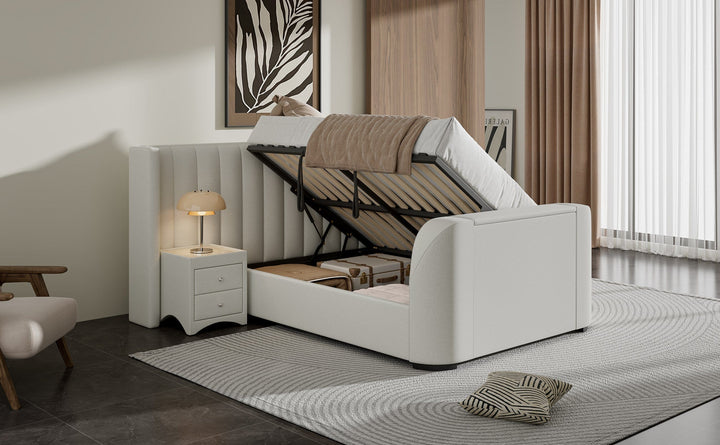 Milan Cream Ottoman TV Bed