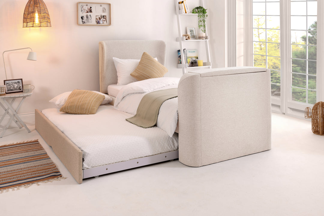 Buddy Trundle TV Bed In Pebble Stone with 40% OFF!