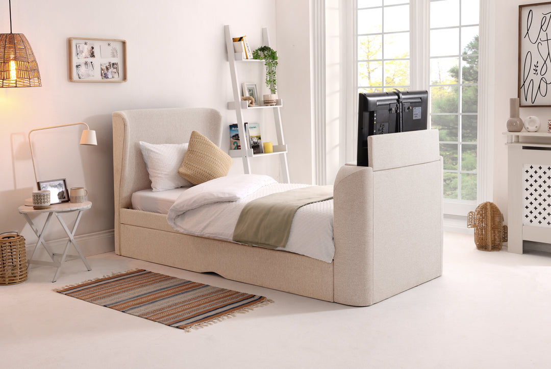 Buddy Trundle TV Bed In Pebble Stone with 40% OFF!