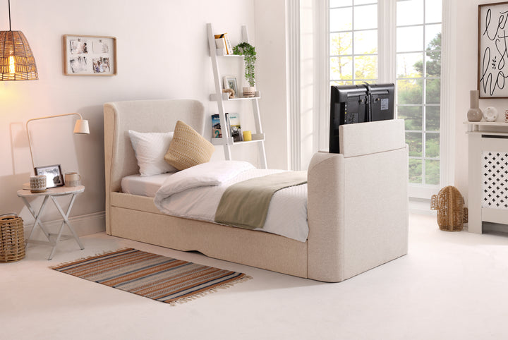 Buddy Trundle TV Bed In Pebble Stone with 40% OFF!