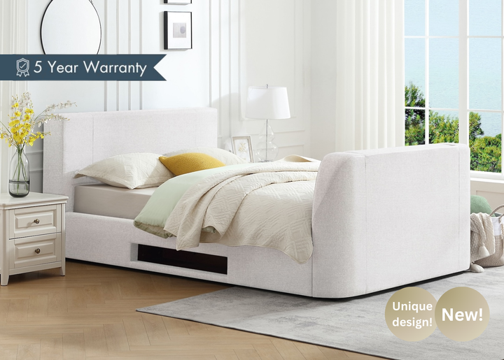 Kora Ottoman TV Bed in Cream