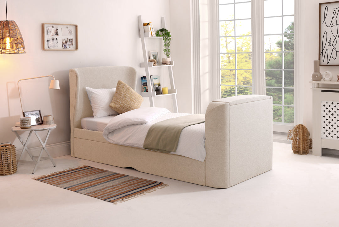 Buddy Trundle TV Bed In Pebble Stone with 40% OFF!