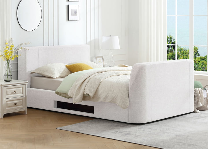 Kora Ottoman TV Bed in Cream